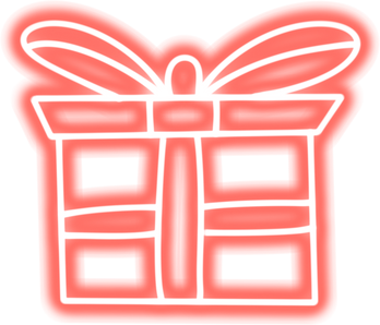 Red neon gift