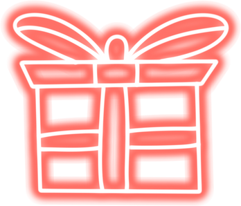 Red neon gift