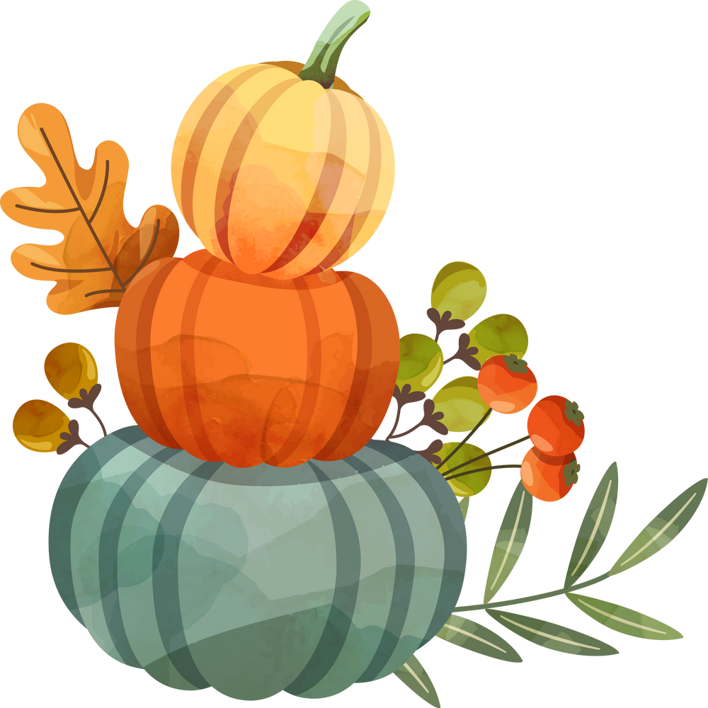 Pumkins for Thanksgiving Decorative Element