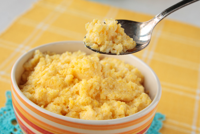 Spoon of maize porridge